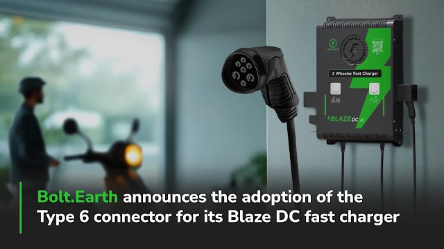 Bolt.Earth announces the adoption of the Type 6 connector for its Blaze DC fast charger